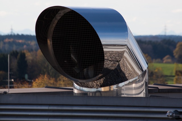 Image of exhaust round air duct